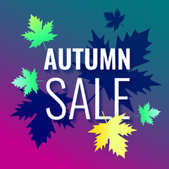 Discounts autumn bright background 