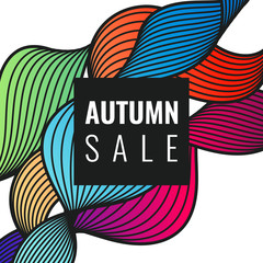 Autumn discounts, bright background 