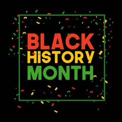 Black History Month Vector Template Design Illustrator