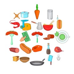 Beverage icons set. Cartoon set of 25 beverage vector icons for web isolated on white background