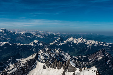 Santis. Swiss sky alps panorama