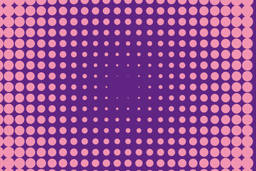 Halftone background. Digital gradient. Dotted pattern Pink color