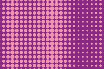 Halftone background. Digital gradient. Dotted pattern Pink color