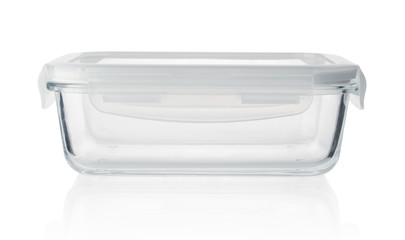 Glass food container isolated © Dmitriy Kazitsyn