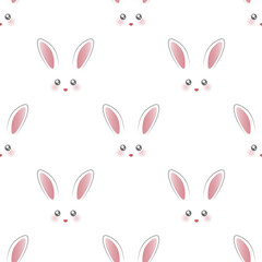 Cute rabbit face pattern