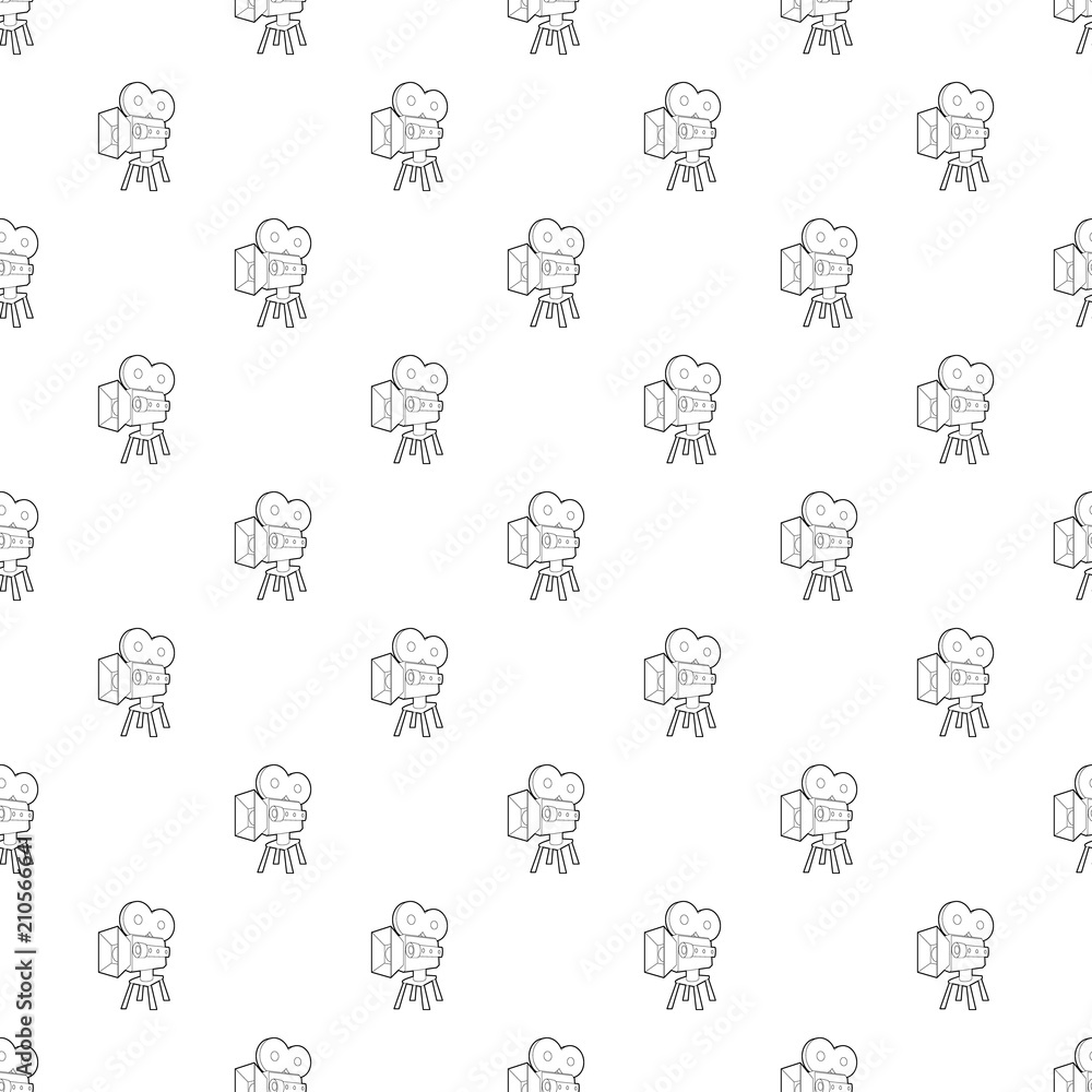 Poster camera pattern vector seamless repeating for any web design