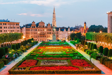 view of Brussels and the royal gardens from the observation deck © MKavalenkau