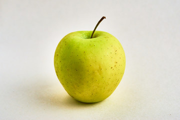Green apple with white background lone