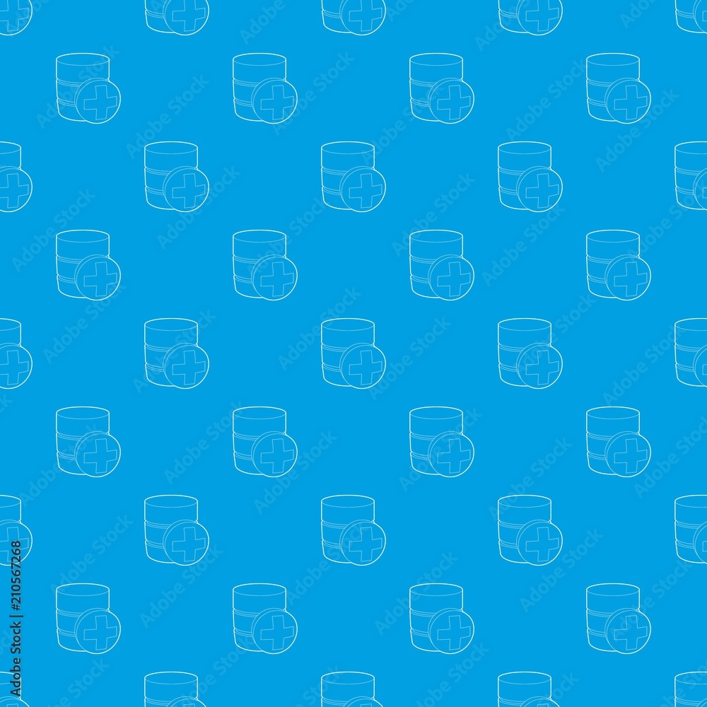Poster diagnosis database pattern vector seamless blue repeat for any use