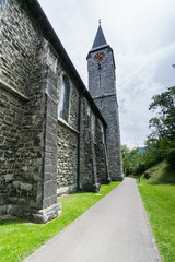 historic church in the village of Balzers in Liechtenstein