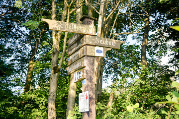 Blick Fichtelberg im Fichtelgebirge mit Natur und Wald