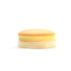 Butter cheesecake homemade isolate on white background