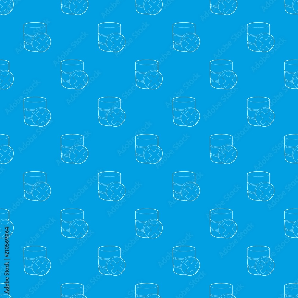 Poster closed database pattern vector seamless blue repeat for any use