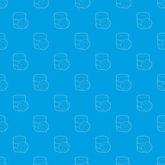 Closed database pattern vector seamless blue repeat for any use