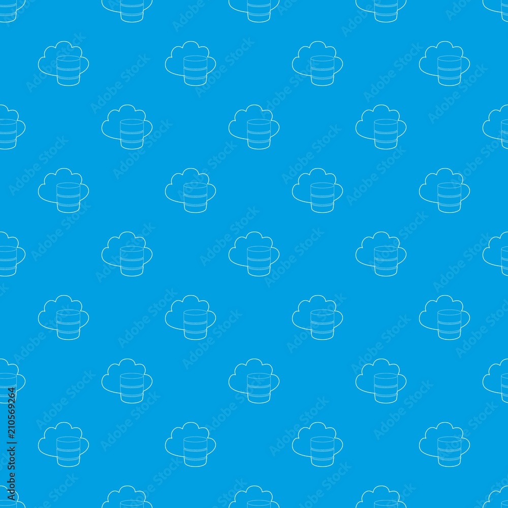Poster big cloud database pattern vector seamless blue repeat for any use