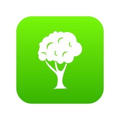 Tree icon digital green for any design isolated on white vector illustration