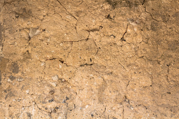 Ancient wall of sandstone, texture