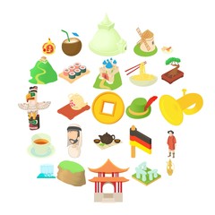 Education icons set. Cartoon set of 25 education vector icons for web isolated on white background