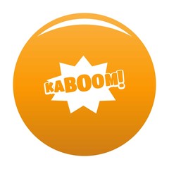 Comic boom kaboom icon. Simple illustration of comic boom kaboom vector icon for any design orange