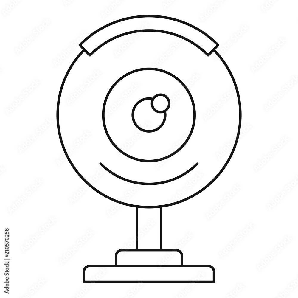 Poster web camera icon. outline web camera vector icon for web design isolated on white background