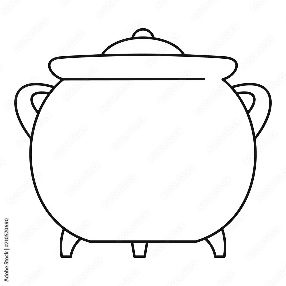 Poster cauldron icon. outline cauldron vector icon for web design isolated on white background