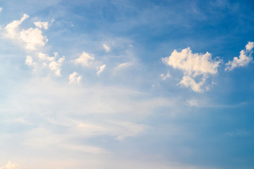 Clouds on a blue sky as background