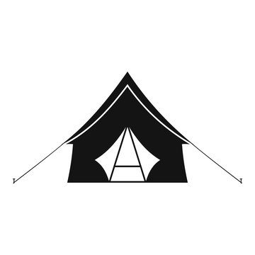 Camp tent icon. Simple illustration of camp tent vector icon for web design isolated on white background