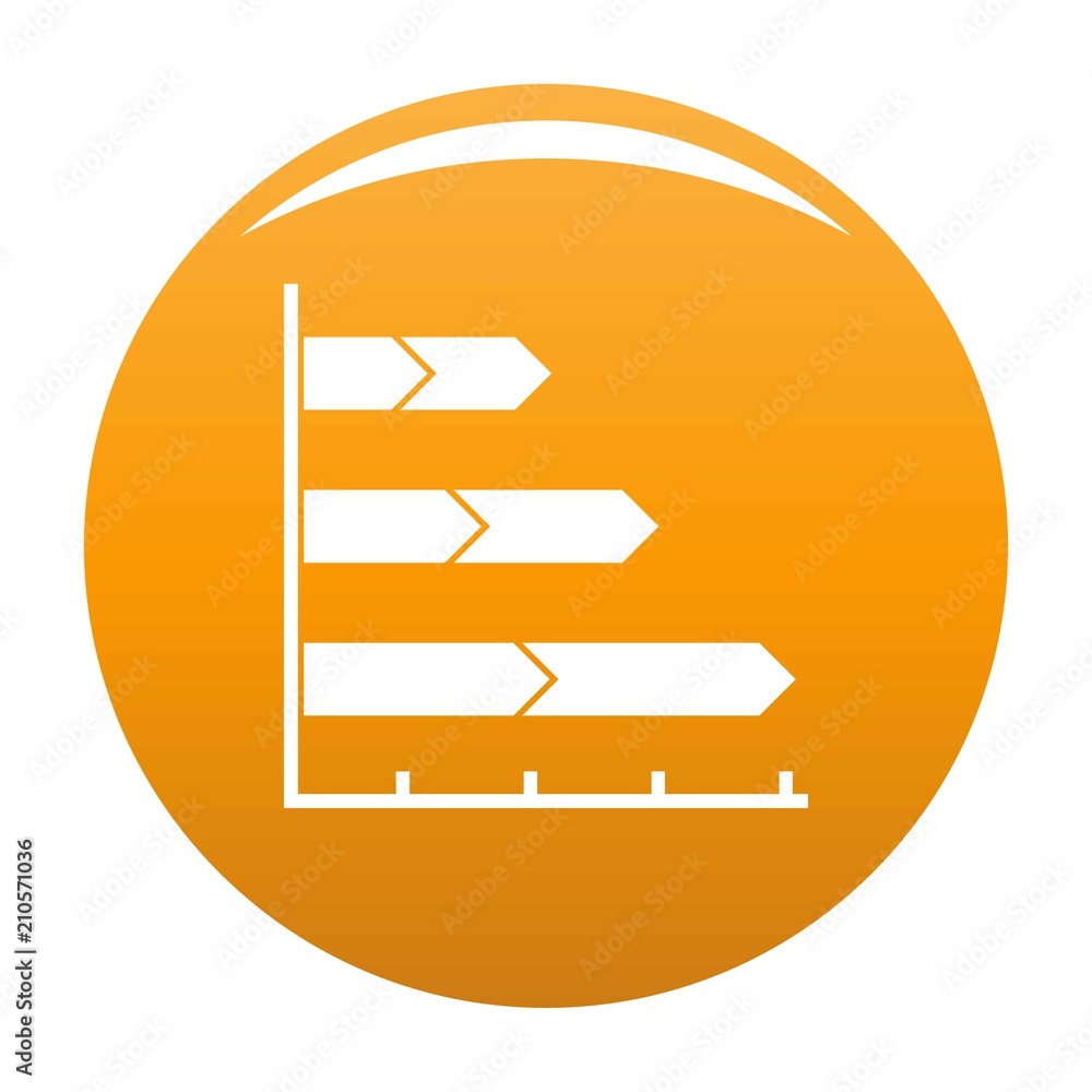 Poster best graph icon. simple illustration of graph vector icon for any any design orange