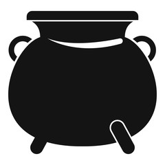 Cauldron pot icon. Simple illustration of cauldron pot vector icon for web design isolated on white background