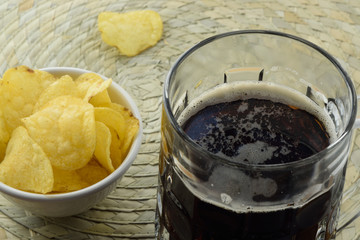 Chips and beer