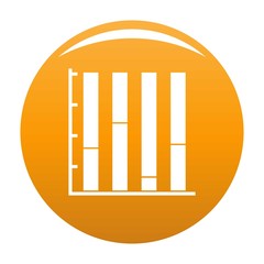 New chart icon. Simple illustration of new chart vector icon for any any design orange