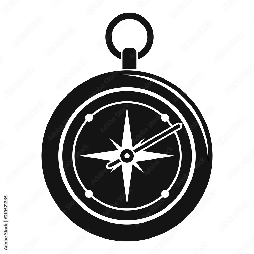 Poster compass icon. simple illustration of compass vector icon for web design isolated on white background