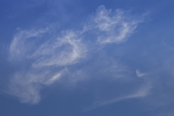 A nature of clear sky blue color with soft white cloudy 