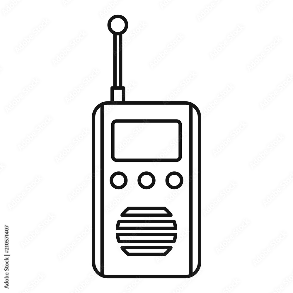 Poster talkie radio icon. outline illustration of talkie radio vector icon for web design isolated on white