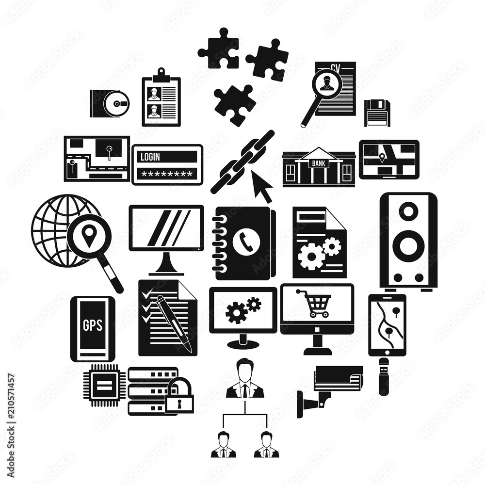 Poster deadline icons set. simple set of 25 deadline vector icons for web isolated on white background