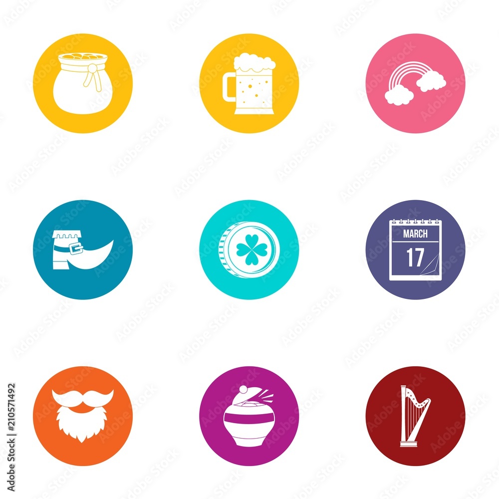 Aufkleber getaway icons set. flat set of 9 getaway vector icons for web isolated on white background