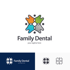 Family Dental Logo Design Template