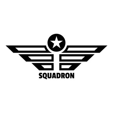 Squadron logo. Simple illustration of squadron vector logo for web design isolated on white background