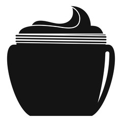 Aloe body cream icon. Simple illustration of aloe body cream vector icon for web design isolated on white background