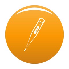 Modern thermometer icon. Simple illustration of modern thermometer vector icon for any design orange