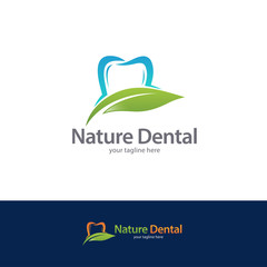 Nature Dental Logo Design Template