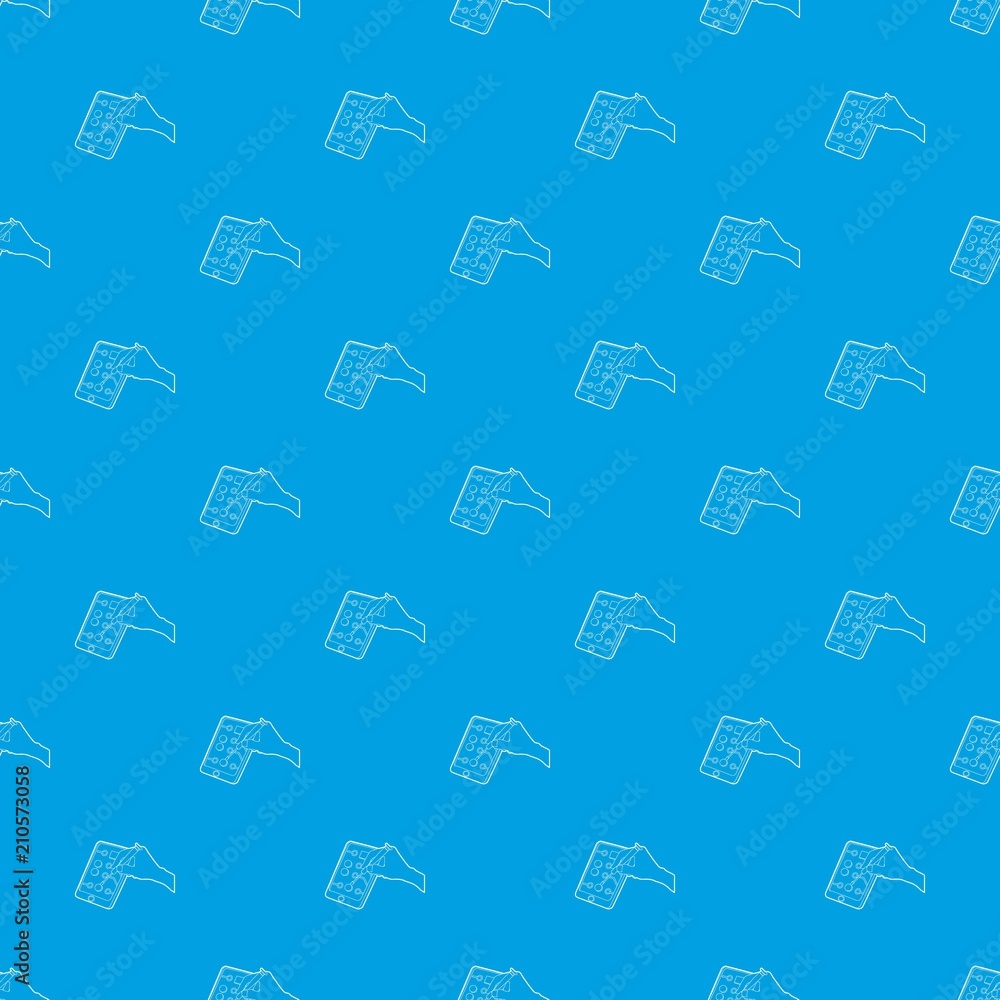 Poster gadget in reparation pattern vector seamless blue repeat for any use