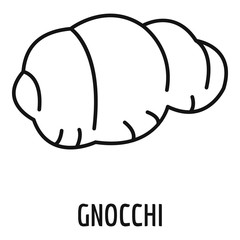 Gnocchi pasta icon. Outline gnocchi pasta vector icon for web design isolated on white background