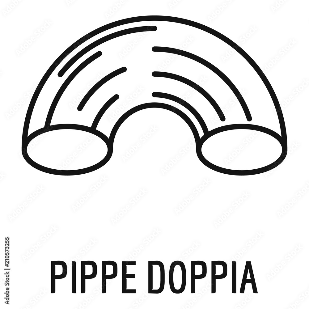 Poster pippe doppia icon. outline pippe doppia vector icon for web design isolated on white background