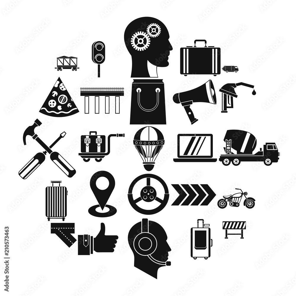 Poster supplier icons set. simple set of 25 supplier vector icons for web isolated on white background