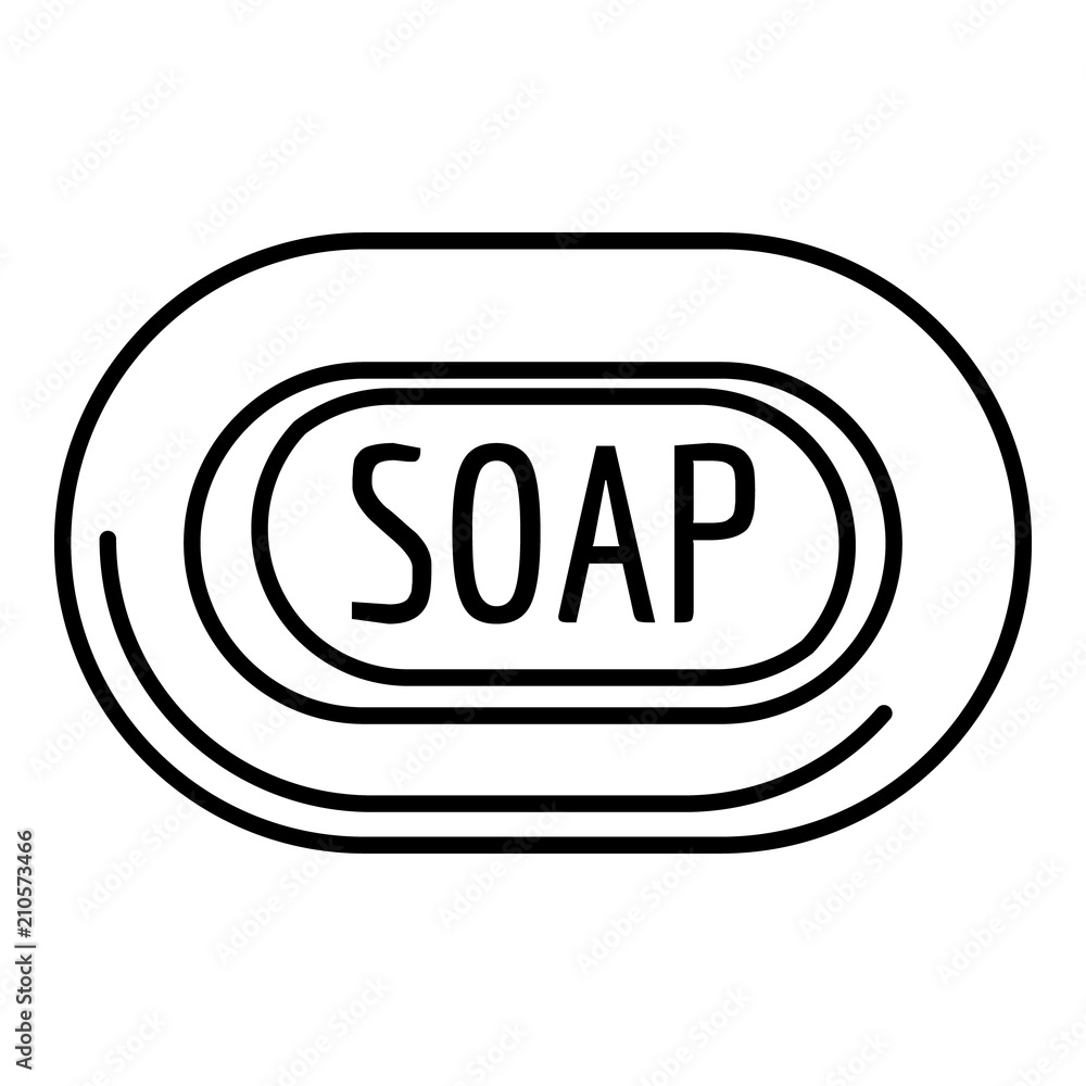 Poster aloe soap icon. outline illustration of aloe soap vector icon for web design isolated on white backg