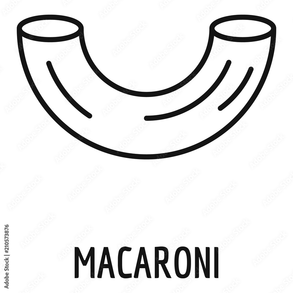Poster macaroni icon. outline macaroni vector icon for web design isolated on white background