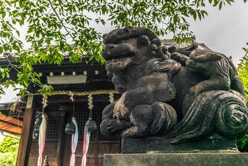 A stone dragon in a Shintoist shrine in Tokyo - 1