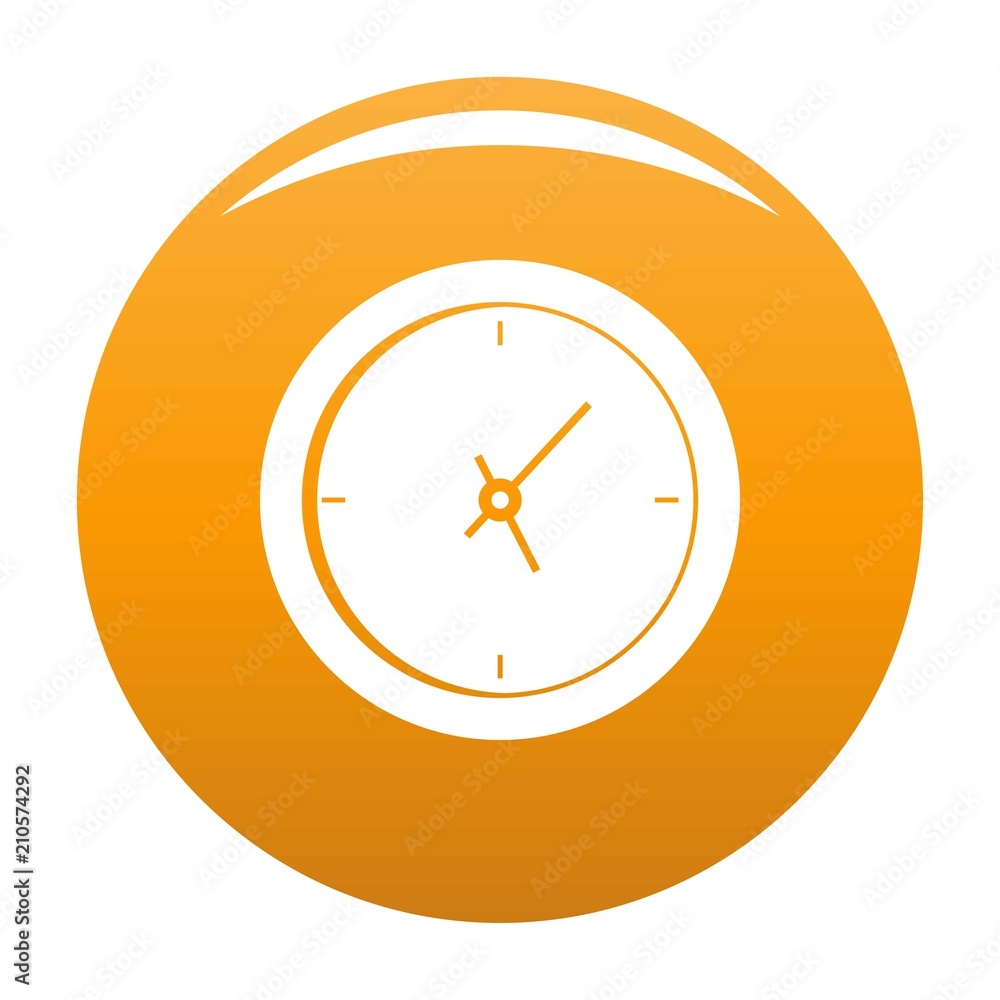 Aufkleber clock minimal icon. simple illustration of clock minimal vector icon for any design orange