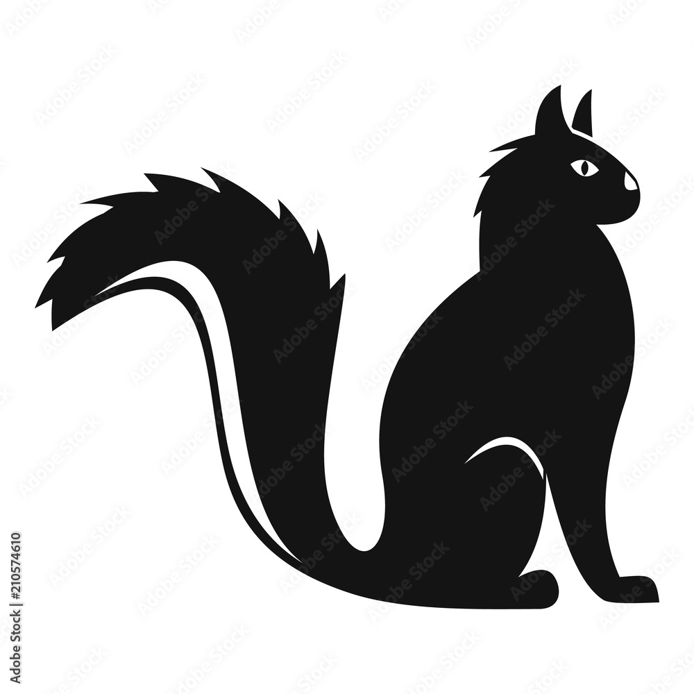 Aufkleber cat icon. simple illustration of cat vector icon for web design isolated on white background